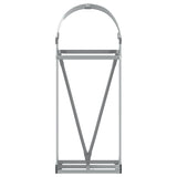 Log Holder Light Grey 40x45x100 cm Galvanised Steel - Top-Down View