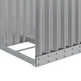 Log Holder Light Grey 40x45x100 cm Galvanised Steel