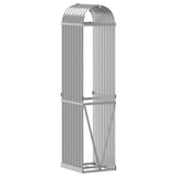 Log Holder Light Grey 40x45x170 cm Galvanised Steel