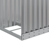 Log Holder Light Grey 40x45x170 cm Galvanised Steel
