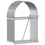 Log Holder Light Grey 80x45x120 cm Galvanised Steel