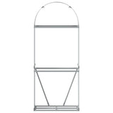 Log Holder Light Grey 80x45x190 cm Galvanised Steel