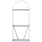 Log Holder Light Grey 80x45x190 cm Galvanised Steel - Top-Down View