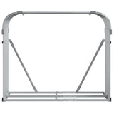 Log Holder Light Grey 120x45x100 cm Galvanised Steel - Top-Down View