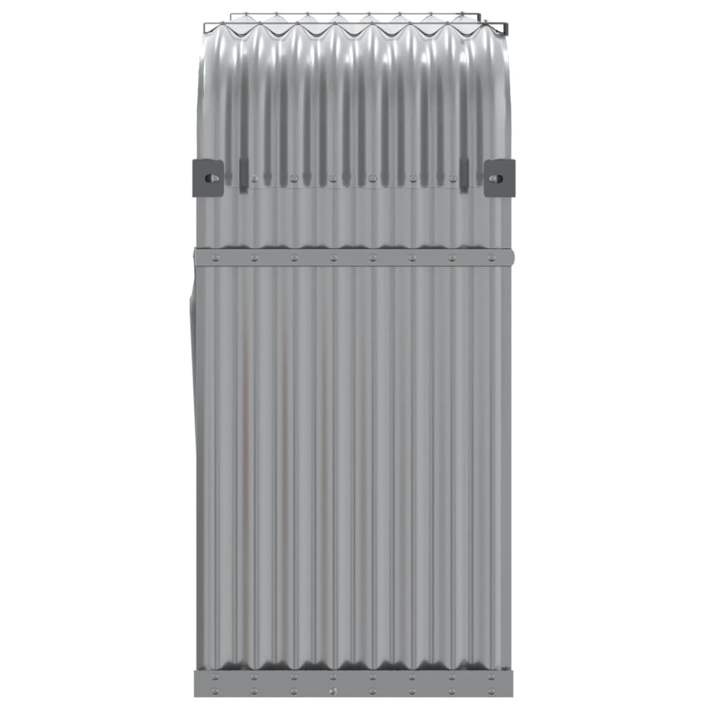 Log Holder Light Grey 120x45x100 cm Galvanised Steel