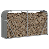 Log Holder Light Grey 180x45x100 cm Galvanised Steel