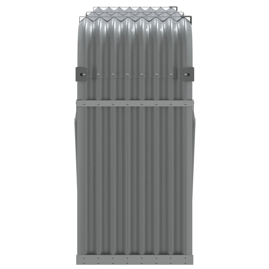 Log Holder Light Grey 180x45x100 cm Galvanised Steel