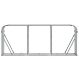 Log Holder Light Grey 234x45x100 cm Galvanised Steel - Top-Down View