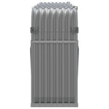 Log Holder Light Grey 234x45x100 cm Galvanised Steel