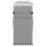 Log Holder Light Grey 300x45x100 cm Galvanised Steel - 45-Degree Angle