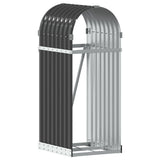 Log Holder Anthracite 40x45x100 cm Galvanised Steel - Front View