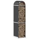 Log Holder Anthracite 40x45x170 cm Galvanised Steel - Side View