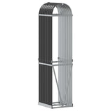 Log Holder Anthracite 40x45x170 cm Galvanised Steel - Rear View