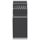 Log Holder Anthracite 80x45x120 cm Galvanised Steel - 45-Degree Angle