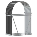 Log Holder Anthracite 80x45x120 cm Galvanised Steel - Rear View