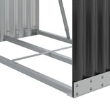 Log Holder Anthracite 80x45x120 cm Galvanised Steel - Close-Up Angle