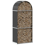 Log Holder Anthracite 80x45x190 cm Galvanised Steel - Side View