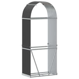 Log Holder Anthracite 80x45x190 cm Galvanised Steel - Rear View