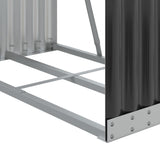 Log Holder Anthracite 80x45x190 cm Galvanised Steel - Close-Up Angle