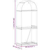 Log Holder Anthracite 80x45x190 cm Galvanised Steel