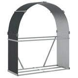 Log Holder Anthracite 120x45x140 cm Galvanised Steel - Front View