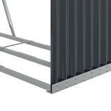 Log Holder Anthracite 120x45x140 cm Galvanised Steel - Close-Up Angle