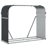 Log Holder Anthracite 120x45x100 cm Galvanised Steel - Front View