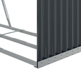 Log Holder Anthracite 120x45x100 cm Galvanised Steel - Close-Up Angle