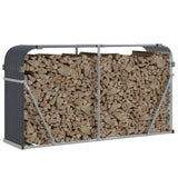 Log Holder Anthracite 180x45x100 cm Galvanised Steel - Side View