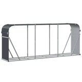 Log Holder Anthracite 234x45x100 cm Galvanised Steel - Rear View
