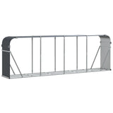 Log Holder Anthracite 300x45x100 cm Galvanised Steel - Front View