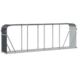 Log Holder Anthracite 300x45x100 cm Galvanised Steel - Rear View