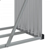 Log Holder Anthracite 300x45x100 cm Galvanised Steel - Low Angle