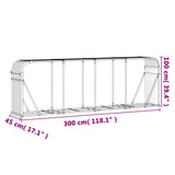 Log Holder Anthracite 300x45x100 cm Galvanised Steel