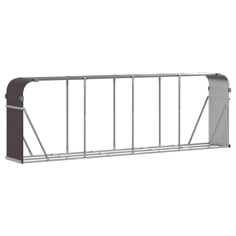 Log Holder Brown 300x45x100 cm Galvanised Steel