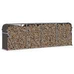 Log Holder Brown 300x45x100 cm Galvanised Steel