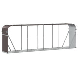 Log Holder Brown 300x45x100 cm Galvanised Steel - Rear View