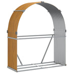 Log Holder Wood Look 120x45x140 cm Galvanised Steel