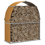 Log Holder Wood Look 120x45x140 cm Galvanised Steel