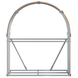 Log Holder Wood Look 120x45x140 cm Galvanised Steel