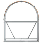Log Holder Wood Look 120x45x140 cm Galvanised Steel