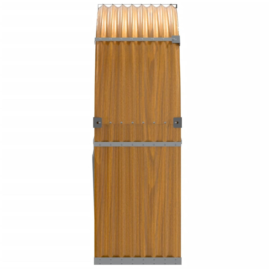 Log Holder Wood Look 120x45x140 cm Galvanised Steel