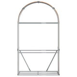Log Holder Wood Look 120x45x210 cm Galvanised Steel