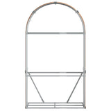 Log Holder Wood Look 120x45x210 cm Galvanised Steel - Top-Down View