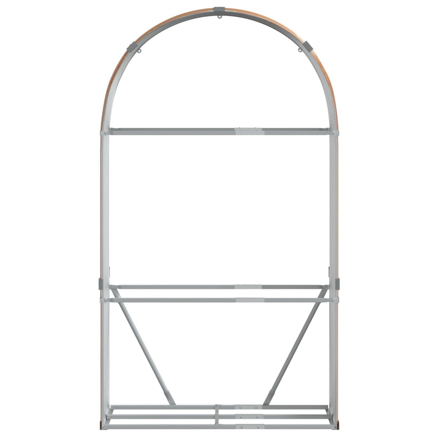 Log Holder Wood Look 120x45x210 cm Galvanised Steel