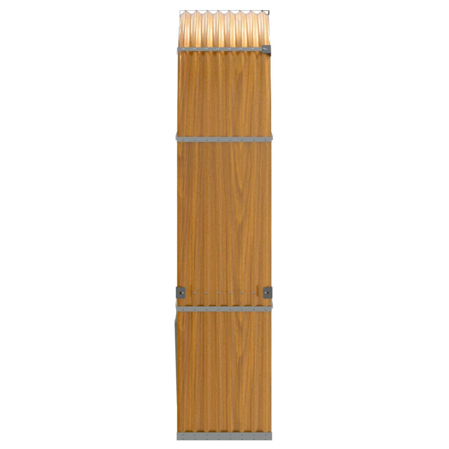 Log Holder Wood Look 120x45x210 cm Galvanised Steel