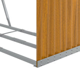 Log Holder Wood Look 120x45x210 cm Galvanised Steel