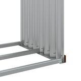 Log Holder Wood Look 120x45x210 cm Galvanised Steel - Low Angle