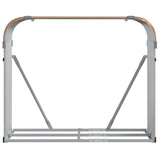 Log Holder Wood Look 120x45x100 cm Galvanised Steel