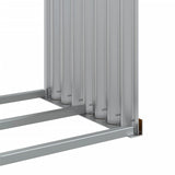 Log Holder Wood Look 120x45x100 cm Galvanised Steel